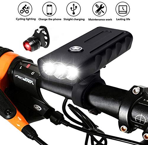 Luci per Bicicletta, Luci Bicicletta LED Ricaricabili USB, Luce Bici Anteriore e Posteriore Super Luminoso per Bici Strada e Montagna IPX5 Impermeabile