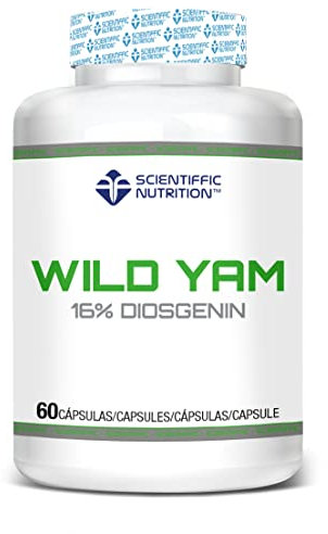Scientiffic Nutrition - Wild Yam 500mg, Extracto de Ñame con Diogesina que Actúa como Regulador Hormonal Femenino, Ayuda a Mantener Sanos los Huesos, Alivia los Síntomas Premenstruales - 60 Cápsulas.