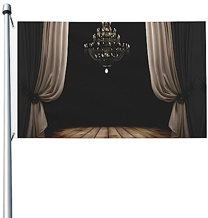 Drapeau de lustre de salle de bal de 9,1 x 1,5 m - Bannière amusante pour l'extérieur - Drapeau de jardin de vacances - Bannières de bienvenue - Bannières de jardin - Drapeaux de décoration pour