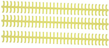 Lot de 10 bandes de reliure, 30 trous, découpables, outil de reliure, résistant à l'usure, 10 mm, pour fournitures scolaires (jaune)
