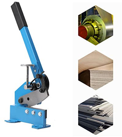 ECUTEE Hand Lever Scissors 200mm Sheet Metal Lever Cutter Shear Machine, Metal Cutter Manual Shearing Machine Bench Scissor Cutter Manual Plate Flat Steel Sheet Cutting Cutter Shear