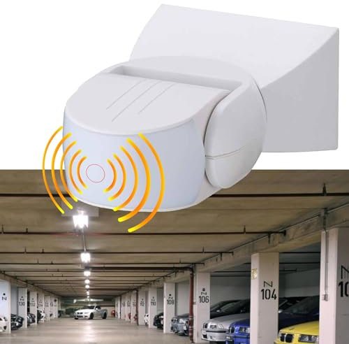 Planetitaly CHARLIE Sensore rilevatore movimento microonde per esterno IP65 180 gradi distanza 5-15 metri accensione lampade porte automatiche 230V