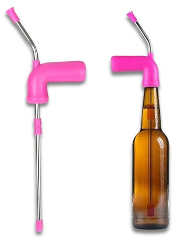 Glamified Stainless Steel Drinking Snorkel for Alcohol, Portable Beer Bong Funnel Speed Drinking, Party Bar Festival