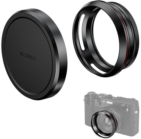 NEEWER Parasol Redondo para Lente X100V/X100VI, Evita Destellos y Reflejos, no Compatible con filtros Redondos Tradicionales, Negro, CA086
