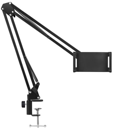 SAMHOUSING Tablet-Ständer für Bett, Tablet, Halterung mit stabilem Aluminiumarm für iPad, iPad Air, iPhone X, iPhone 8/7, Samsung Galaxy oder andere Geräte mit 4,7 - 12,9 Zoll (4,7 - 12,9 Zoll