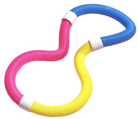 Tdoutop Aro de Ejercicio para Fitness Aro Ajustable para Cintura y Abdomen Plegable Accesorio Resistente Liviano de PVC y Acero Inoxidable Adecuado para, para 30 Kg a 45 Kg