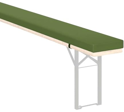 Generico Cuscini per Panca da Esterno Birreria 200/180/220/150/110 Cm Cuscino da Panca con Cerniera E Fibbia, Antiscivolo per Tavolo da Birra E Tenda da Festa Cuscino Panca,K 38,120x28x3cm