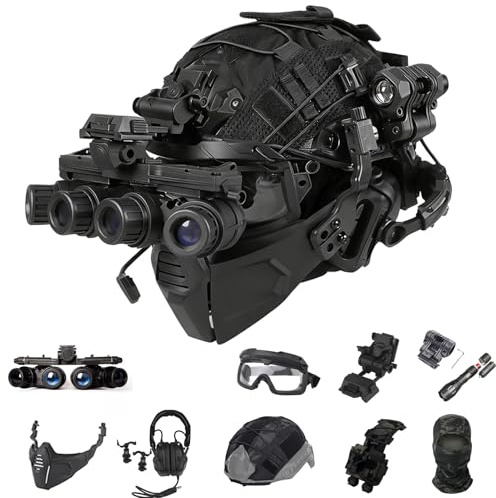 LZAQHMT Casco Táctico Fast Airsoft con GPNVG-18 NVG de Cuatro Ojos