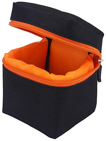 Tangxi Bolsa de Bolsa de Lente, Bolsa de Lente de cámara Gruesa Acolchada de 7 mm con Lazo/Gancho, Funda Protectora a Prueba de Golpes para Lente de cámara réflex Digital