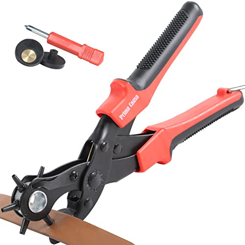 Belt Hole Puncher - Heavy Duty Leather Punch Tool - Adjustable Hole Punch for Belts