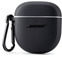Bose Case Cover for QuietComfort Earbuds II, Protective Silicone Exterior, With Aluminium Carabiner for Convenient Carrying, Triple Black