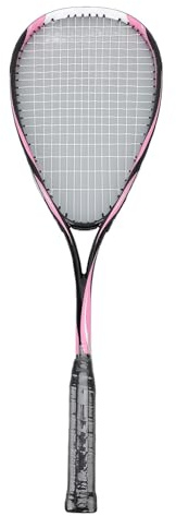Squash Racquet, Carbon Lightweight Beginner Squash Racket with Carry On Cover and Strings, Squash Racket for Gym Park School Training All Skill Levels (Red)