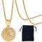 Beebeecraft 1 Box Goldener Basketball Anhänger Und Kette Mit Samtbeutel Großer Sportball Hip Hop Punk 304 Halsketten Aus Edelstahl Für Männer Vater Freund Sport Bar Schmuck Geburtstagsdekoration