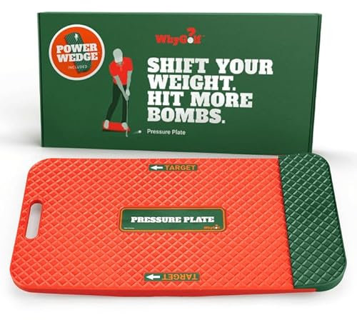 WHYGOLF Pressure Plate With Power Wedge For Increased Power and Accuracy, Weight Shift Balance Board, Golf Teaching & Golf Training Aid for Club Practice Equipment