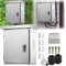Schaltschrank, 304 Edelstahl Schaltschrank 50X40X16CM IP66 Verteilerkasten Außen Wasserdicht Wandmontiert Elektroverteiler Metall Anschlusskasten Eingebaute Isolierende Montageplatte (50 * 40 * 16cm)