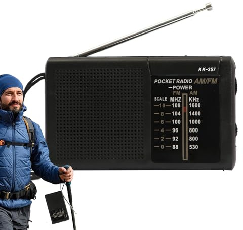 Radio Am FM | Radio Transistor con Batería Am FM Portátil | Electrónica Compacta con Graves Estéreo para Cocina Acampada Coche Viaje Hogar