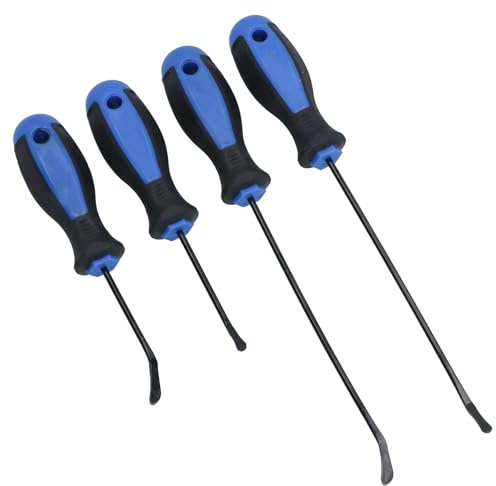 4pc Angled Spoon Tipped O Ring and Oil Seal Remover Pick Tools Ergonomic Grip