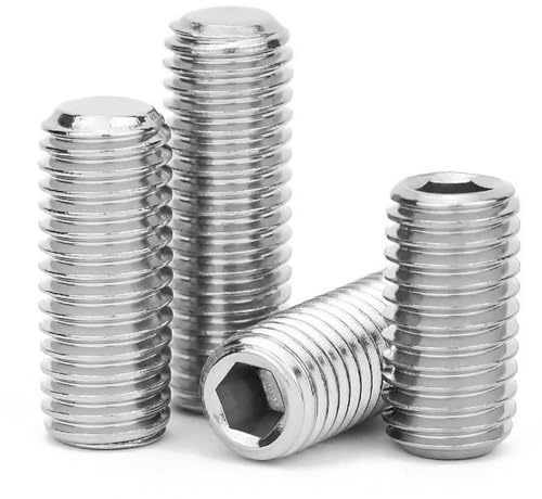 MIETONG M3 Viti a Brugola a Senza Testa - Vite Filettate Metrica in Acciaio Inox 201 Vite a Macchina Perno a Esagono Interno, M3 x 6mm, 20 Pezzi