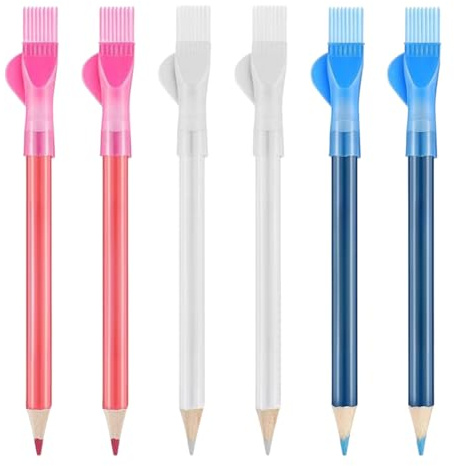 9PCS Sewing Chalk Pencil Set with 3 Colors,Fabric Tailors Markers for Sewing,Water Soluble Fabric Pens & Chalk Markers for Tracing,Essential Sewing Supplies & Accessories for Dressmakers,DIY Crafts
