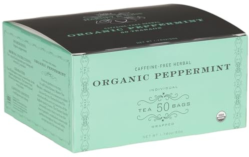 Harney & Sons Organic Peppermint Tea 1.76oz/50g (50 Tea Bags)