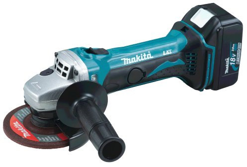 Makita BGA452RFE 18V 4.5-inch/ 115mm Li-ion Angle Grinder with 2 x 3.0Ah batteries