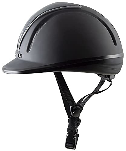 PFIFF Mujer 744798 Casco de equitación, Negro/Gris, 53-56 cm EU