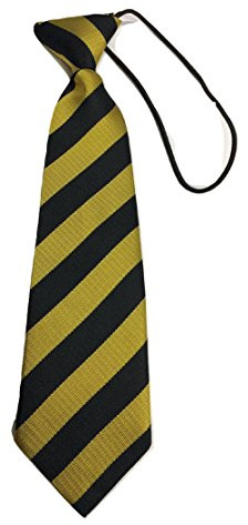 L&L® Striped School Kid Children Boys wedding event prom party plain necktie tie UK (Yellow/Black)