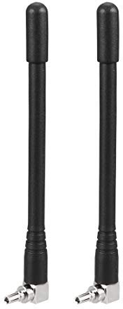 sourcing map GSM GPRS WCDMA LTE Antenna 3G 4G 3dBi 700-2700MHz CRC9 Male Right Angle Connector Omni Directional 2Pcs