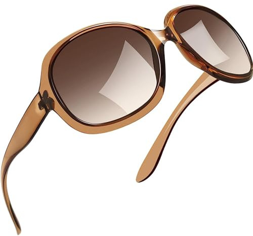 Joopin Gafas de Sol Mujer Moda Polarizadas Marrón Degradado Protección UV400 de Gran Tamaño Gafas de Sol Señoras Grandes