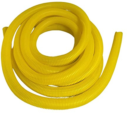 PE Yellow Corrugated Conduit Flexi Pipe Tube Split 23mm - 10m