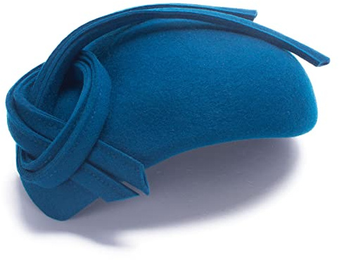 Lawliet Black Teardrop Women Felt Fascinator Tam Beret Casque Cocktail Hat A572 (Teal)