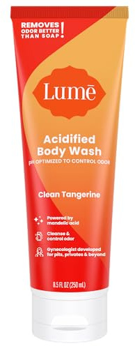 Lume Acidified Body Wash - 24-Hour Odor Control - Removes Odors Better Than Soap - Moisturising Formula - Formulated Without SLS or Parabens - OB/GYN Developed - 240ml (Clean