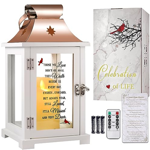 Linterna conmemorativa, regalos de condolencias por la pérdida de mamá/papá/ser querido, regalos de duelo, linterna en memoria de un ser querido, celebración de la vida, regalos conmemorativos