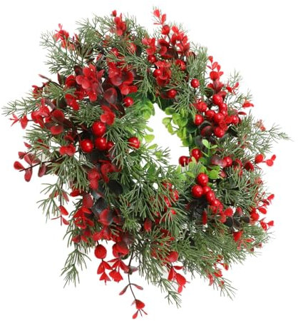 Luxshiny 1stück Kreativer Weihnachtskranz Lifelike Garland Dekoration Für Tür Für Festliche Anlässe Und Partys Wetterfest Und Leicht Zu Installieren Weihnachtskranz Aus Elegante