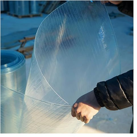 UHEKC Feuille Polycarbonate, Panneaux de Toit Isolés pour Serre, Tole Ondulee Transparente, Plaque de Remplacement 0,8mm, Imperméable Incassable(1.2x2m)