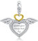 Amieween Ausbreiten Sie Ihre Flügel und fliegen Anhänger 925 Sterling Silber Frauen Armband Anhänger für Familie und Muttertag Valentinstag Geschenke