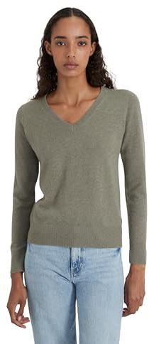 Style & Republic Pull élégant à col en V en cachemire pour femme en 100 % cachemire - Votre pull en tricot douillet de qualité supérieure pour des moments élégants d'automne et d'hiver, L