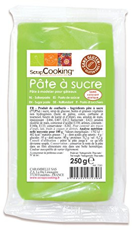 SCRAPCOOKING - Pâte à sucre - vert pastel 250g.