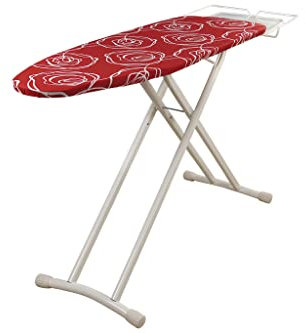 Cofan Tabla de Planchar Grande | Peso 9 kg | Color Rojo | Medida Plegada 161 cm x 44,5 cm x 10 cm | Altura 94 cm (Abierta) | Área de Planchado 125 cm x 42 cm