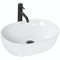 Rea Aufsatzwaschbecken Amelia Waschbecken für Badezimmer aus Keramki Schneeweiss Höhe 14 cm Breite 48 cm