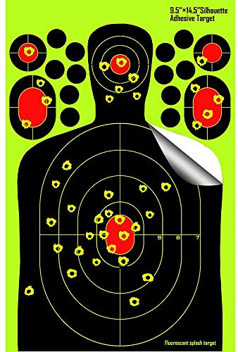 24,1 x 36,8 cm/14,5 x 9,5 tum Human Splatter Targets/skott placerar ljusgul/inskottsavkänning på långt avstånd (10)