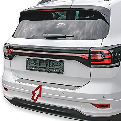 Recambo | Protector de Parachoques trasero | Compatible con VW T-Cross | a partir de 2018 | Acero Inoxidable Cromado | Protección borde de carga