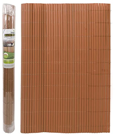 The Secret Home – Cañizo PVC de Media Caña - Densidad 900 g/m2 - Largo. 3 m x Alto. 1 m – Color Marrón - Valla de Ocultación Resistente - Protección Visual Privacidad para Jardín, Balcón o Terraza