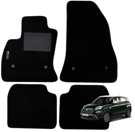 SERIE 4 TAPPETI - TAPPETINI IN MOQUETTE NERI PER 500L DAL 2012 al 2017