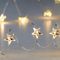 MIK funshopping LED Micro Draht-Lichterkette - Vielseitige Beleuchtung mit Timerfunktion, Batteriebetrieb, Filigran und Flexibel (20 LED Stern, warmweiß)