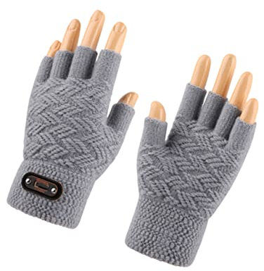 GALPADA 1paar Graue Gestrickte Touchscreen-handschuhe Für Herren Warme Winddichte Winterhandschuhe Mit Fingern Für Outdoor-aktivitäten Und Sicheres Bedienen Von Smartphones