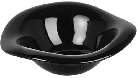 TOPPERFUN Ciotola Rotonda in Ceramica Grande Insalatiera Decorativa Nera Ciotola per Dolci e Frutta Adatta al Microonde Lavastoviglie