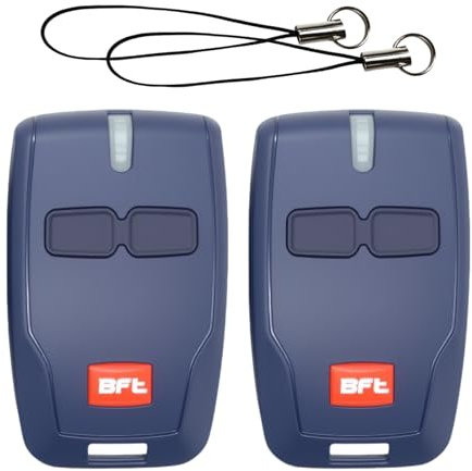 BOULESENM 2 PCS Mando Garaje,433,92MHz para puerta de garaje Mitto 2,Comando Portao de Garagem,Mando a Distancia Garáje,Compatible con BFT Mitto 2, Ghibli, Kleio, TRC 2, RCB2