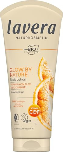 lavera Glow by Nature Body Lotion - 24h Glow-Boost - intensive Feuchtigkeit - strafft & glättet die Haut - vegan - Naturkosmetik - 200 ml