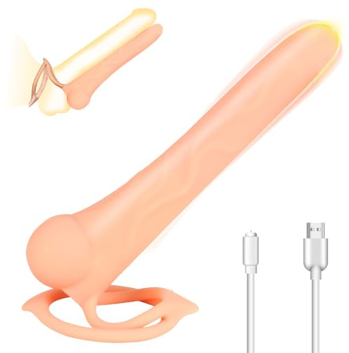 Qcpuuu Vibratore anale, Stimolazione Prostatica Maschile con Anello Vibrante per pene, con 10 modalità di vibrazione, Vibratori anali, Giocattoli anali con Doppia Penetrazione per uomo, donna e coppia